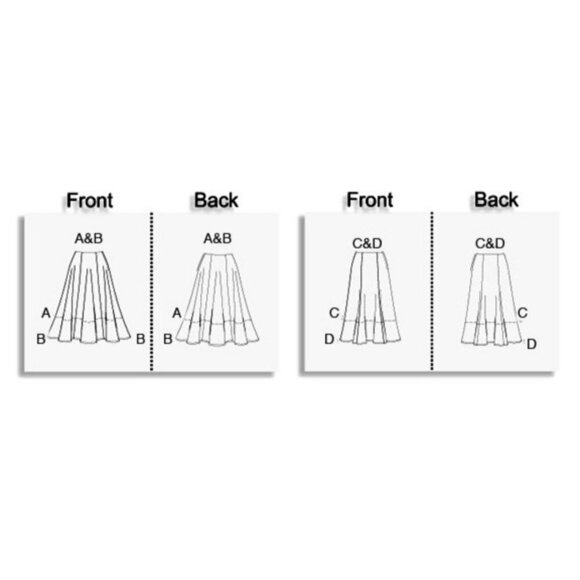 Butterick B6743 Misses & Misses Petite Skirt Sewing Pattern Sizes 8-16 - Picture 3 of 3